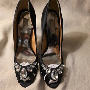 Badgley Mischka Black Caroline Black Rhinestones